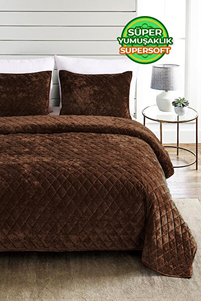 Evlen Home Collection Set prekrivača od somota, dupla veličina, supermekan, p...