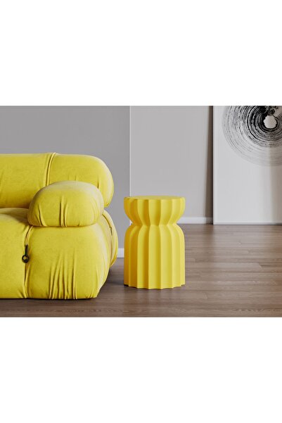 Echo Furniture Tonia Çinko Sarı Sehpa