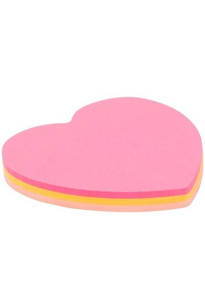 KRAF 225 Sheets 3-Piece Adhesive Note Paper Set - Heart, Apple, Balloon