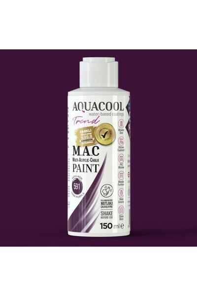 AQUA COOL Aquacool Trend M.a.c Hobi Boyası Su Bazlı Akrilik 591 - Koyu Mor 15...
