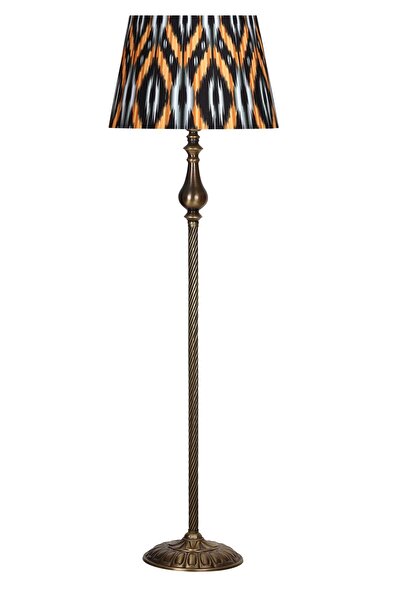 Vinner Antony Eskitme Burgulu Metal Lambader - Etnic Desenli