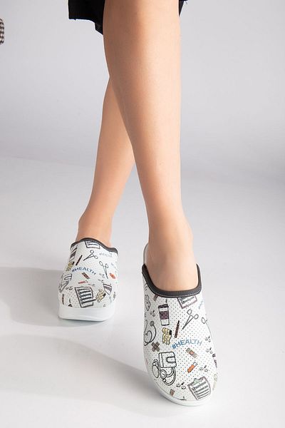 AREL MEDİKAL Γυναικείες παντόφλες Air Sole Wedge Heeled Orthopedic Hospital Nurse