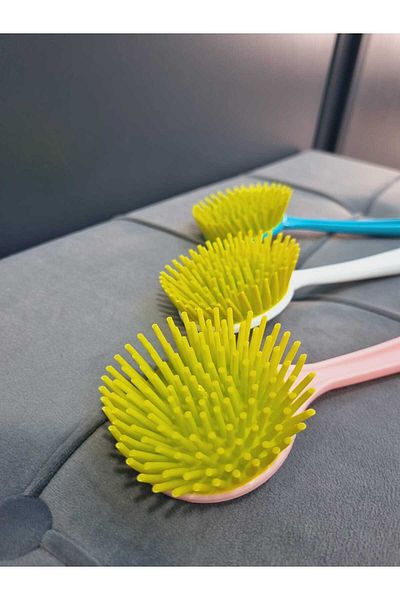 Lider MAGNESİA White Silicone Dishwasher - Long Handle, for Wash Basin and Dish Washing