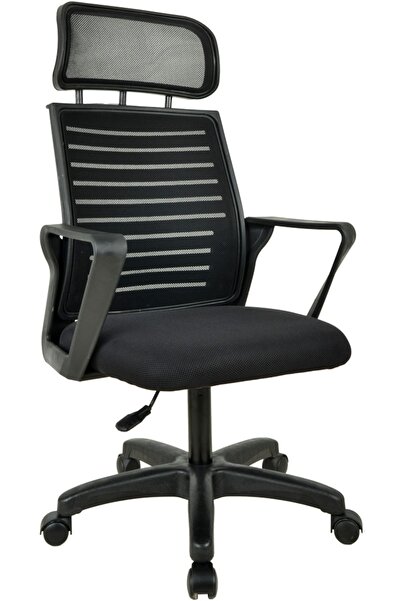 Bürocci Likya Plastik Ayaklı Çalışma Koltuğu Siyah