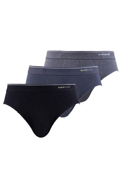 Blackspade Τρυφερό βαμβακερό ανδρικό slip pack 3 - Μαύρο Antra Melange Anthracite