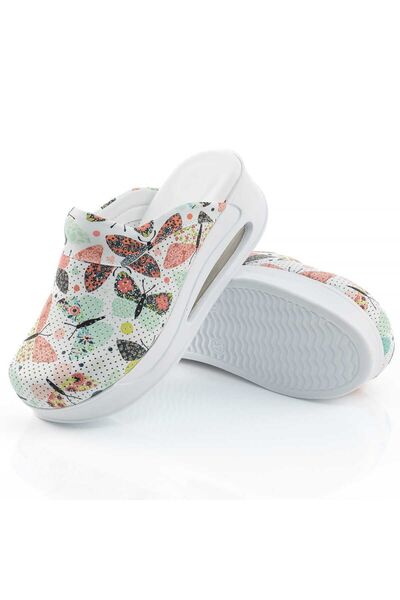 AREL MEDİKAL Papuci de damă pentru asistentă medicală de spital cu talpă aer cu model de fluture