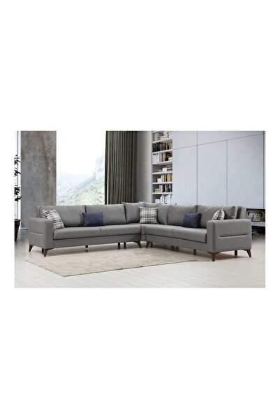 Minar Kristal 3+köşe+3'lü Köşetakımı Koyu Gri