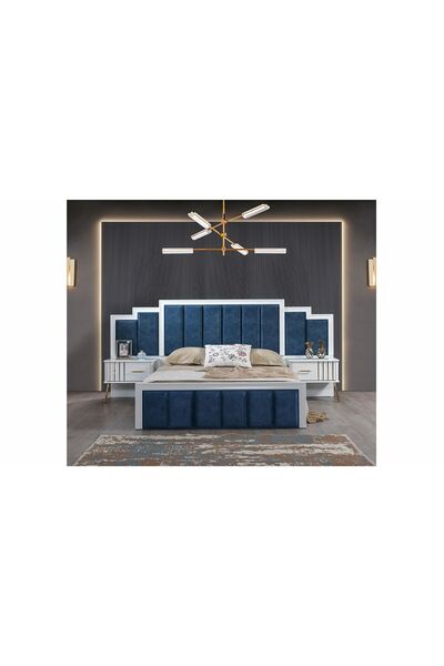 mobilyabazari Erva 160*200 cm Başlıklı Bazalı Karyola