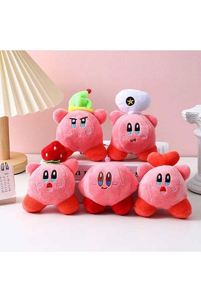 Meyra Accessories Kirby Cute Plush Keychain Bag Accessory Custom Character Gift Keychain Model Optional