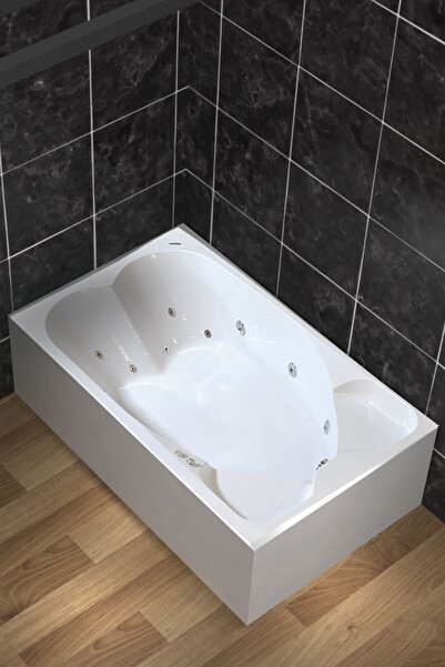 Sanica Jakuzi Andora Krom Eybıl 12 Jetli Jakuzi Küvet 180 X 110 Cm (SU SEVİYE SENSÖRLÜ)