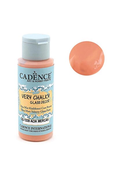 Cadence Very Chalky Glass Decor Cam Boyası - CG 1339 Açık Mercan