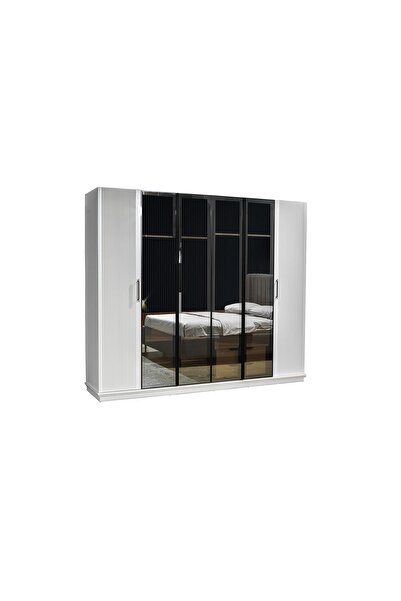 mobilyabazari Asil Yatak Odası 6 Kapılı %100 MDF Dolap