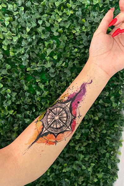 TAKIŞTIR Geçici Pusula Figürlü Dövme Tattoo