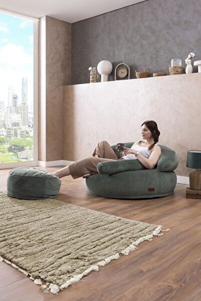 GOOD NİGHT Felix Lüx Puf Koltuk 7 Renk Yıkanabilir 3 Lü Takım