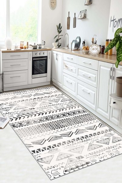 Lavita Home Makinede Yıkanabilir Kaymaz Taban Leke Tutmaz Siyah İskandinav Sa...