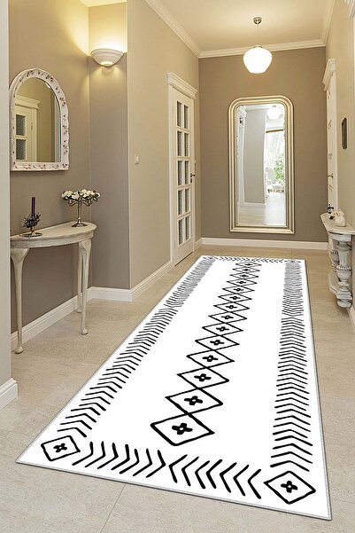 Lavita Home قابل للغسل في الغسالة، غير قابل للانزلاق، مقاوم للبقع، أداة قطع بيضاء حديثة، أداة سجادة المطبخ