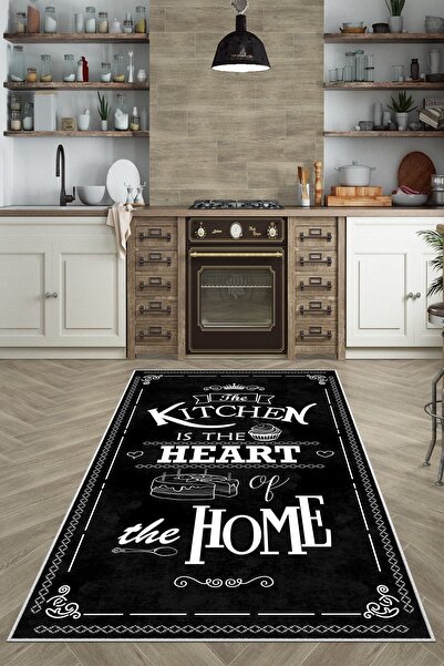 Confidence Home Dijital Baskı Yıkanabilir Kaymaz Taban Mutfak Halısı