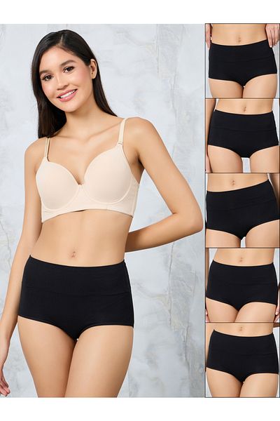 Styli Pack of 5 - Cotton Wide Waistband Solid Shorts