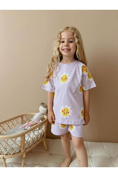 YİGİT BUTİK Yigit Boutique - Smile Printed Girl's Set