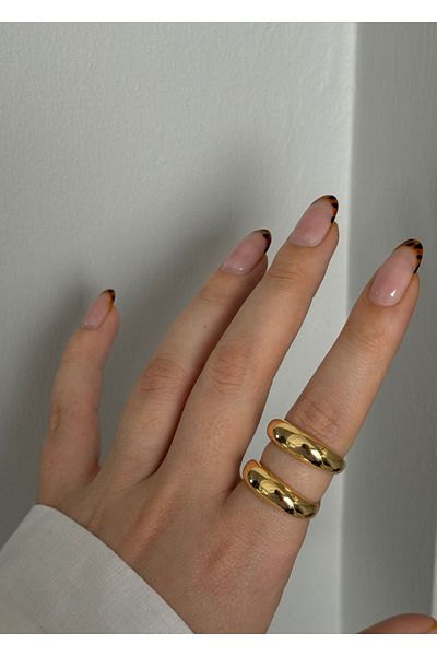 KİLİGİSTANBUL 2 Cm Width Double Look Ring