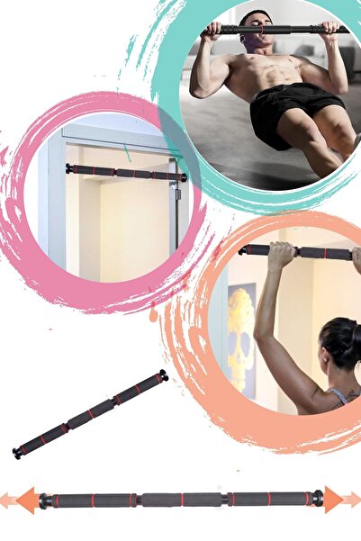 Hsport Ultra Dayanıklı Koridor Arası 80-130cm Ayarlanabilir Barfiks Barı Çift...