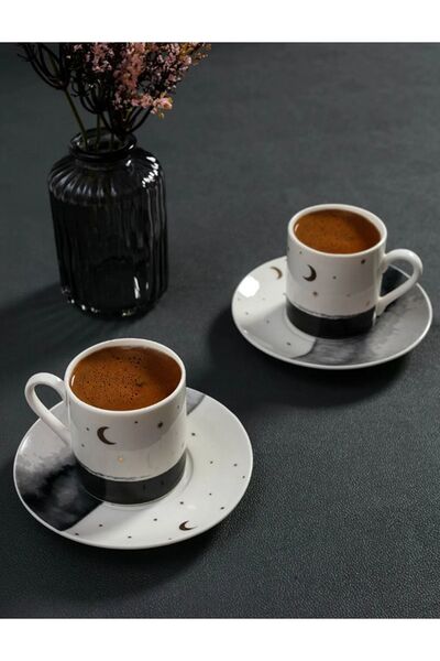 LC Waikiki Gece Temalı Porselen Fincan Seti 2'li