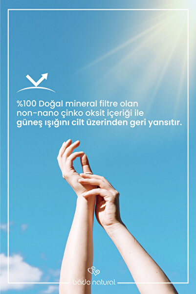 Bade Natural Pembe %100 Mineral Filtreli Ve Doğal Güneş Koruyucu Stick 30 Spf Kalaminli 6g