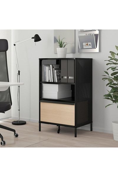 IKEA Tjena 2 Pieces Black File Box - Document Magazine Magazine