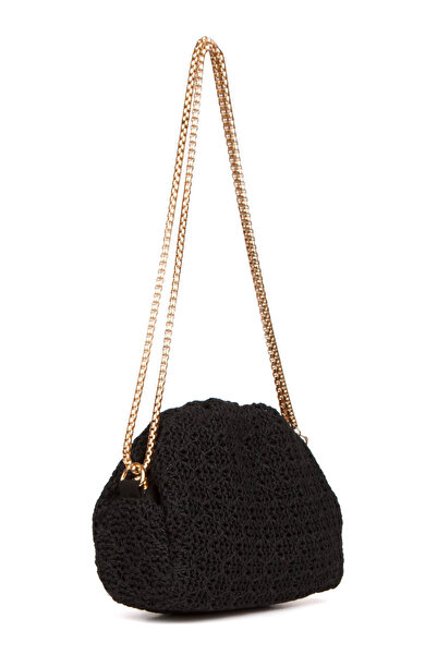 Adelina Bags Women's Mini Braided Hand and Shoulder Bag with Chain Strap