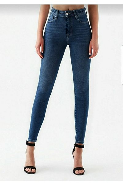 geenz manifacture Clody Blue Skinny Jean - Pantaloni Power Lycra pentru damă