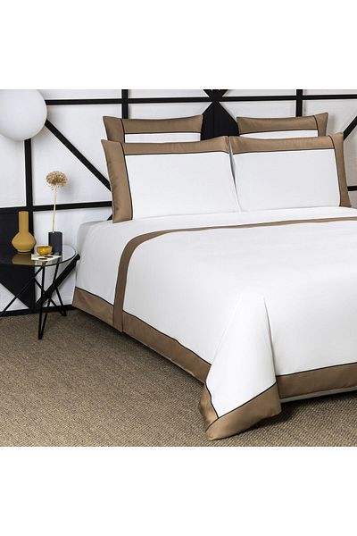 METİNEV Brown White King Size Duvet Cover Set - King Size