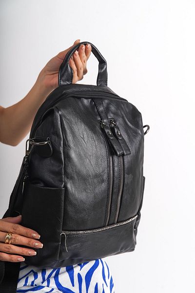 Redoxy Rucsac de damă din piele spălată lucioasă - Design special cu 3 compartimente