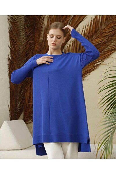 CELT Blue Knitwear Tunic - Women's Mercerized
