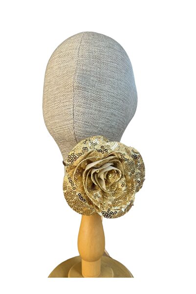 zühre balaban Gold Color Rose Sequined Choker Necklace