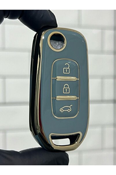 GMA KEYS Lux Renault Taliant 3 butoane Sustal Nano Key Case Gri Aur Aur Culoare 1-a calitate