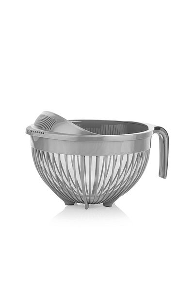 Qlüx Qmix Gray Rice Strainer - 3000ml, 22cm