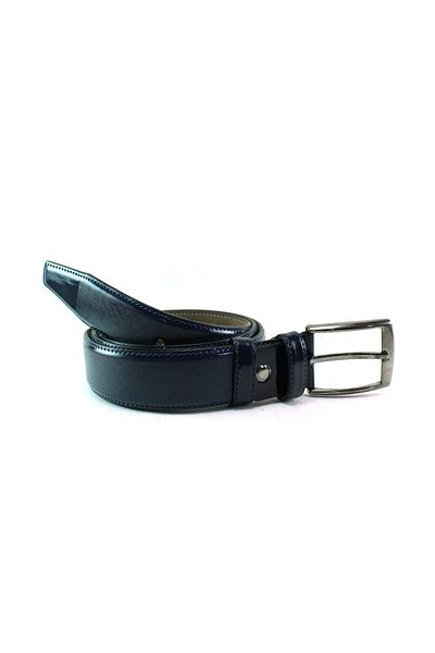 MENTOR REGALO Ανδρική κλασική λουστρίνι ζώνη Navy Blue - 28009