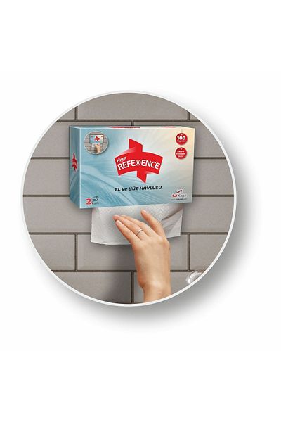 HİGH REFERENCE 2 Layer Reference Hand and Face Towel - 3x100 300 Sheets