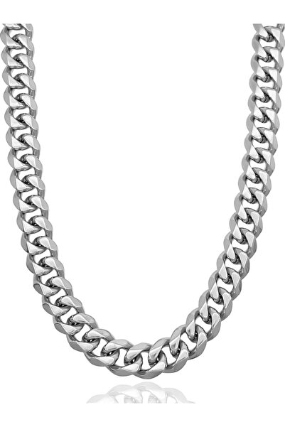 M sadık قلادة فوركس بسلسلة سميكة من الفولاذ المقاوم للصدأ مقاس 45 سم