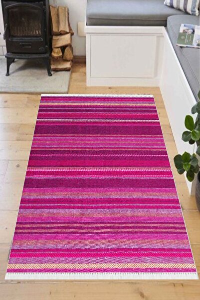 KONUKHOUSE Etnik Bohem Desen Kaymaz Taban Kilim