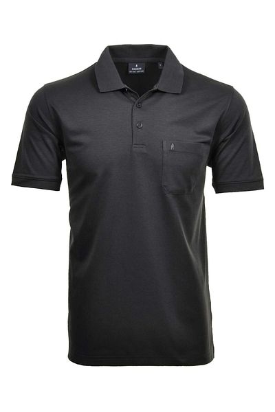 Ragman Herren Poloshirt - Softknit-Polo, Baumwollmischung, Brusttasche, Knopfleiste, kurz