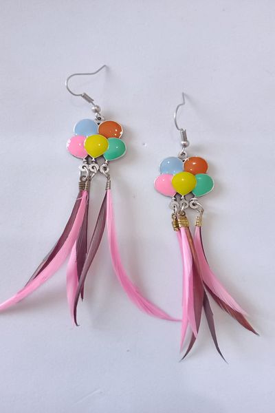 Boox99 Marbled Feather Earrings