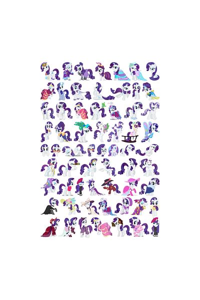 Ororabutik Σετ αυτοκόλλητων γλυκών My Little Pony Rarity - Σετ αυτοκόλλητων Scrapbook Bullet Journal