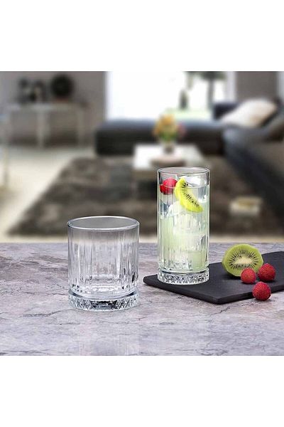 Paşabahçe Elysia Whiskey Soft Drink Cup Set - 12 Pieces (6x355cc + 6x280cc)