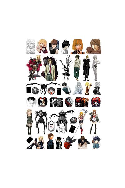 Ororabutik Σετ αυτοκόλλητων 42 τμχ Manga Death Note - Σετ αυτοκόλλητων Scrapbooking Bullet Journal