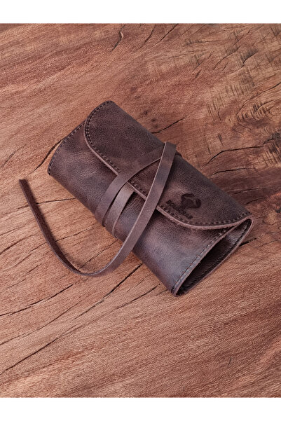 bouscrab Tütün Kesesi Cüzdan Tütün Çantası Tütünlük Gerçek Deri