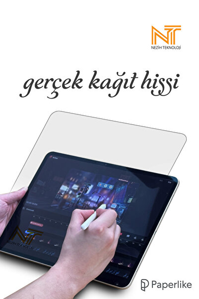 Nezih Case Apple iPad Pro 11 2024 Uyumlu Kağıt Hisli Mat Paper-Like Ekran Kor...