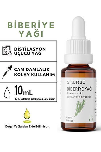 SOURBE Biberiye Yağı %100 Doğal Bitkisel Uçucu Yağ Rosemary Oil 10ml