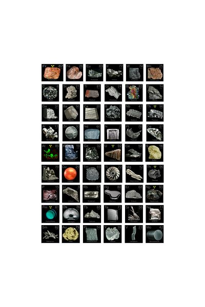 Ororabutik Σετ αυτοκόλλητων 54 τεμαχίων Chemistry Elements - Σετ αυτοκόλλητων Scrapbook Bullet Journal