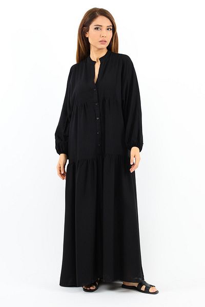 Ritnice Prive Women's - Black 100% Viscose Maxi Length Summer Dress